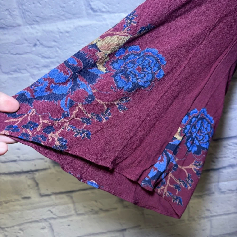 FREE PEOPLE Miranda  Floral Maxi Dress Boho Revival Flowey Size Small Petite
